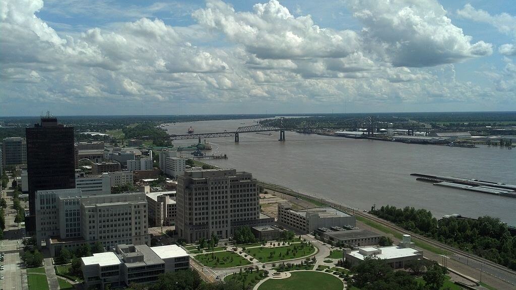 Downtown Baton Rouge, Louisiana and Miss River